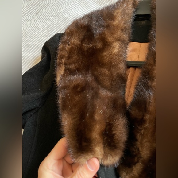 Couture wool/mink peacoat - Picture 2 of 7